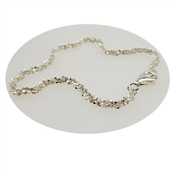 Armbånd & halskæde - Blank/925 DiamondCut 2,8mm i diameter 17cm, från San - Links of Joy