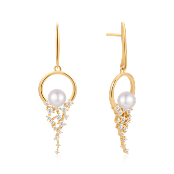 Sølvforgyldt ørehænger, från Støvring Design