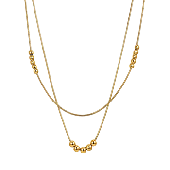 Stål forgyldt collier, från Støvring Design