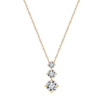 Stål forgyldt collier, från Støvring Design