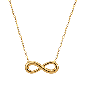 Stål forgyldt collier, från Støvring Design