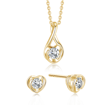 Sølvforgyldt smykkesæt, från Støvring Design