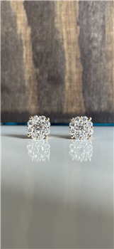 Ørestik 14 karat rødguld BLOOM med brillanter, från L&G