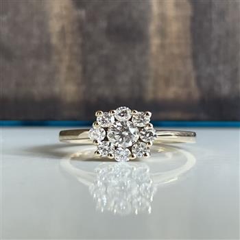 Ring 14 karat guld BIG BLOOM 0,60 ct, från L&G