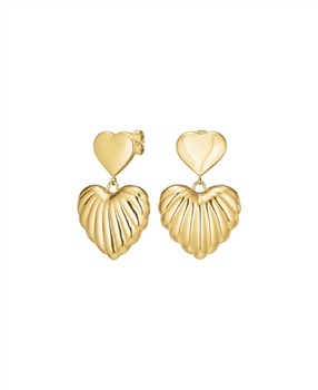 Rosefield Double Heart Earrings JEDHG-J984, från Rosefield