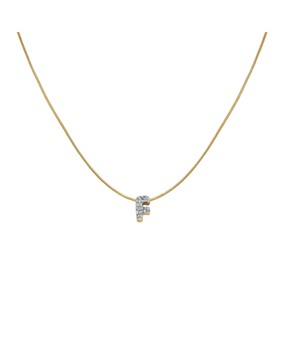 Rosefield Pave Letter F Necklace JNMFG-J1078, från Rosefield