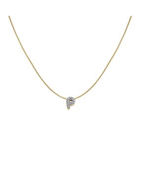 Rosefield Pave Letter P Necklace JNMPG-J1088, från Rosefield