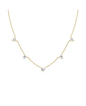 Rosefield Row of Hearts Necklace JNRHG-J1005, från Rosefield