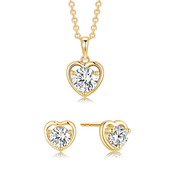 Sølvforgyldt smykkesæt, från Støvring Design