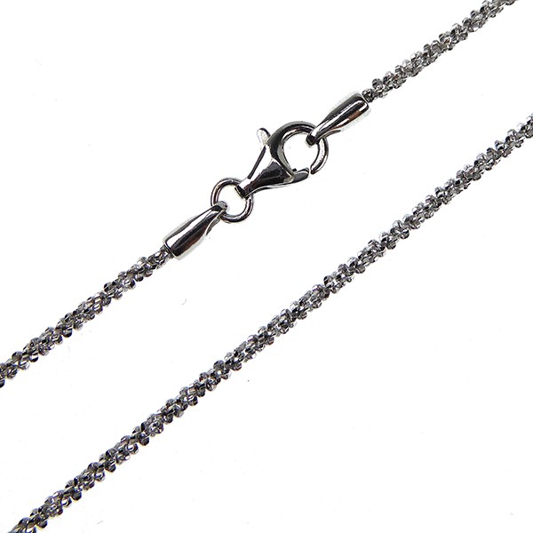 Armbånd & halskæde - Rhodium/925-DiamondCut=1,8mm diameter 45cm, från San - Links of Joy