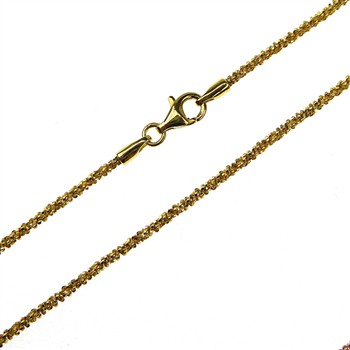 Armbånd & halskæde - Goldplated/925-DiamondCut=1,8mm diameter 17cm, från San - Links of Joy