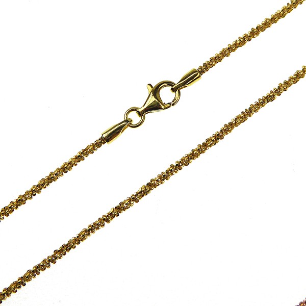 Armbånd & halskæde - Goldplated/925-DiamondCut=1,8mm diameter 19cm, från San - Links of Joy