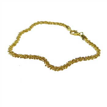 Armbånd & halskæde - Goldplated/925-DiamondCut=2,8mm diameter 17cm, från San - Links of Joy