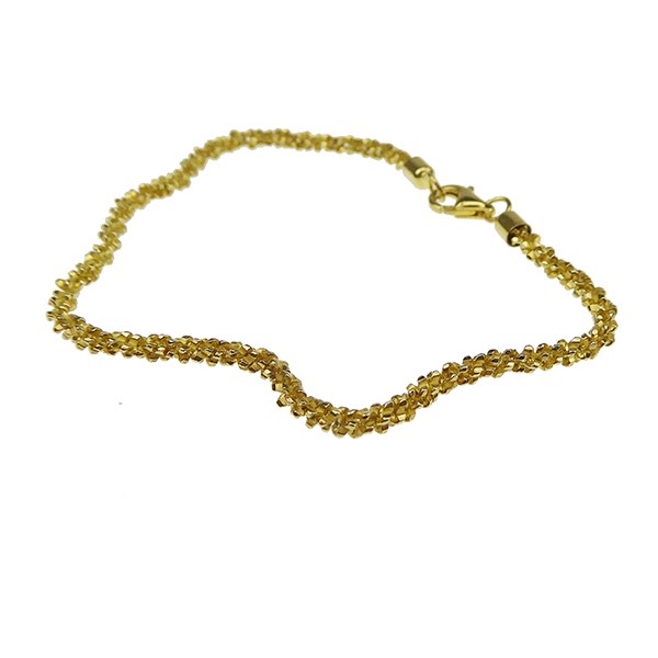 Armbånd & halskæde - Goldplated/925-DiamondCut=2,8mm diameter 18cm, från San - Links of Joy