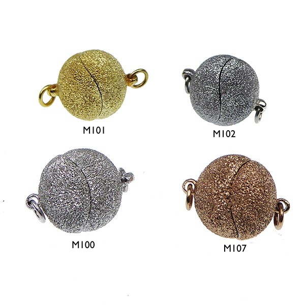 Magnetlås - 12mm - Sterlingsølv/925 - DiamondCut M100-Rhodineret, från San - Links of Joy