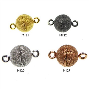 Magnetlås - 12mm - Sterlingsølv/925 - DiamondCut M120-Rhodineret, från San - Links of Joy