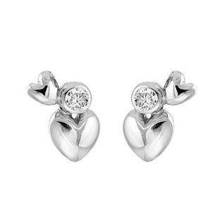 Rabinovich Heart alliance 925 sterling silver Earrings shiny, model 63016570