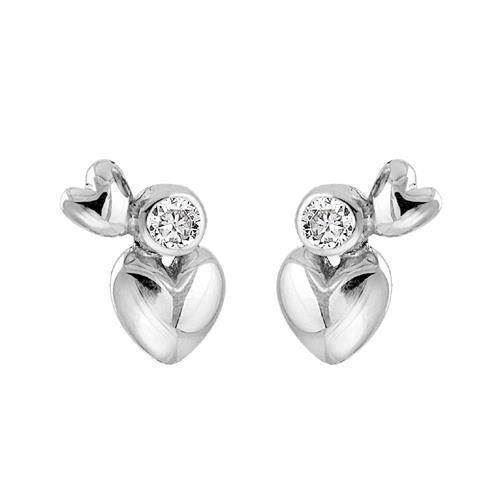 Rabinovich Heart alliance 925 sterling silver Earrings shiny, model 63016570