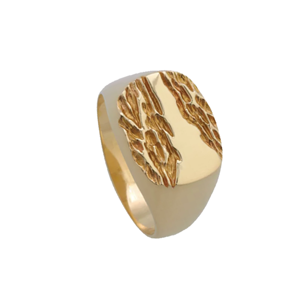 Randers Sølv\'s Handmade men\'s finger ring in 8 ct gold