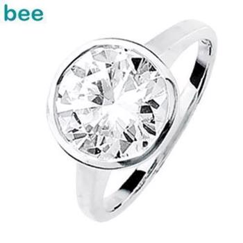 Large Cubic Zirconia solitaire ring