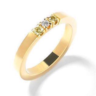 14 carat wedding ring with diamonds in both yellow and white gold
