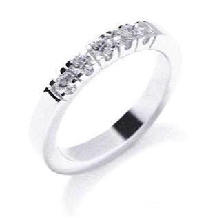 14 carat wedding ring with diamonds in both yellow and white gold