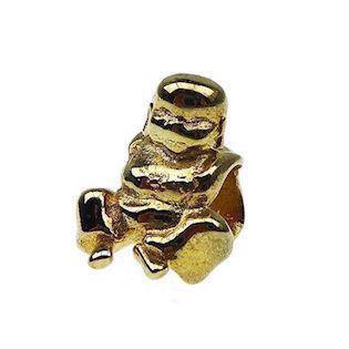 San - Link of joy Jewellery by San sterling silver charm gold plated for leather bracelet