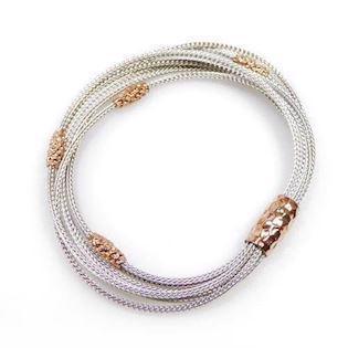 San - Link of joy 925 sterling silver bracelet shiny rhodium plated