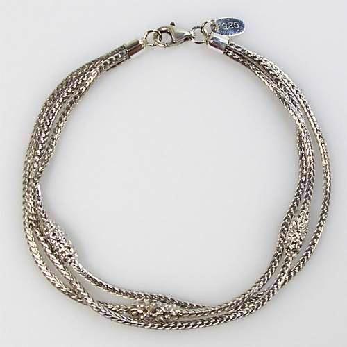 San - Link of joy 925 sterling silver bracelet rhodium plated