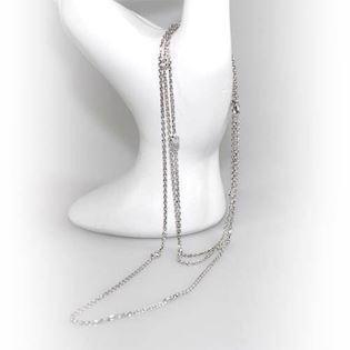 San - Link of joy 925 sterling silver necklace rhodium plated , model 93105