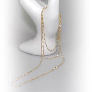 San - Link of joy 925 sterling silver necklace gold plated, model 93107