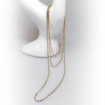 San - Link of joy 925 sterling silver necklace gold plated, 50 cm