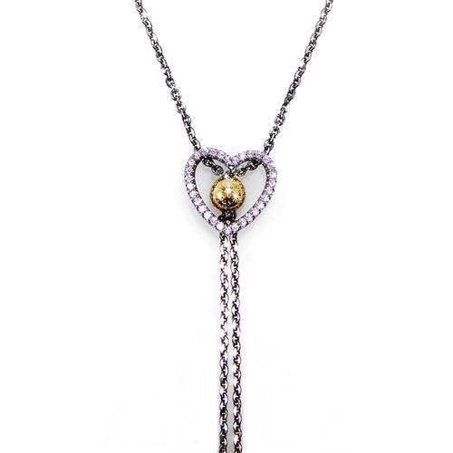 San - Link of joy CZ Jewellery by San 925 Sterling Silver Collie Black oxidized/gilded, model 93247-04