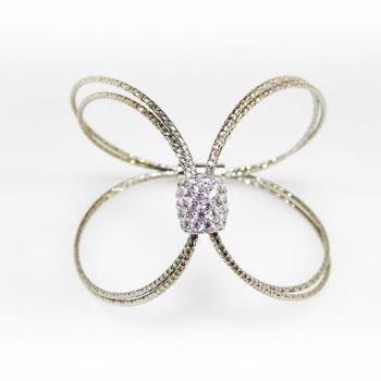 San - Link of joy 925 sterling silver Bracelet shiny with diamond cut, 18-19 cm