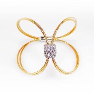 San - Link of joy 925 sterling silver Bracelet gold plated with diamond cut, length 18-19 cm