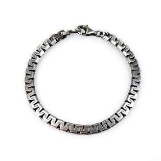 San - Link of joy Men's Silver Chains 925 sterling silver bracelet shiny