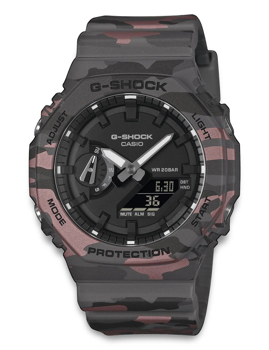 Model GA-2100CM-8AER, autoriseret forhandler Klockorochsmycken.shop - Svensk