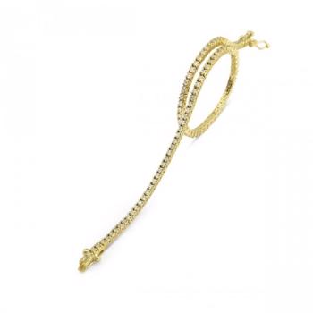 Tennis bracelet in 14 carat gold with 89 pcs 0,02 ct Wesselton SI