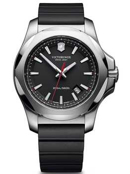 Victorinox I.N.O.X. herrklocka, svart urtavla, datum nära 4, vattentålig 200m/660ft.