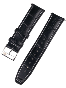 Model 22 mm schwarz - silber, autoriseret forhandler Klockorochsmycken.shop - Svensk