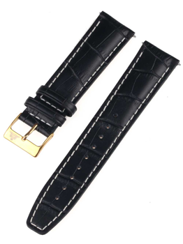 Model 22 mm schwarz - gold, autoriseret forhandler Klockorochsmycken.shop - Svensk