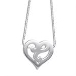 Silver hearts pendant