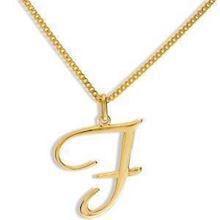 Nostalgic gold letter pendant