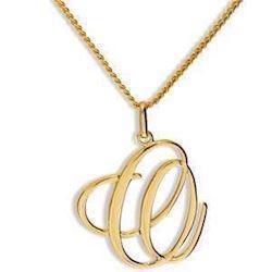 Nostalgic gold letter pendant