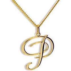 Nostalgic gold letter pendant