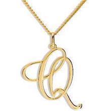 Nostalgic gold letter pendant