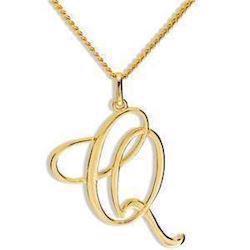 Nostalgic gold letter pendant