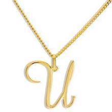 Nostalgic gold letter pendant