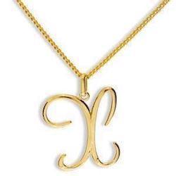 Nostalgic gold letter pendant