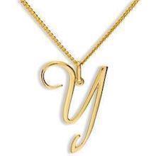 Nostalgic gold letter pendant